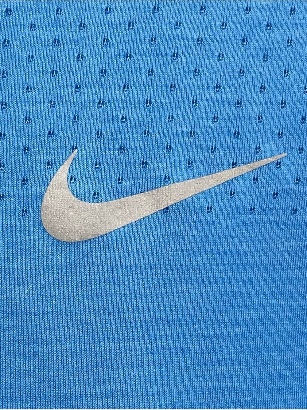 Nike Dri-Fit Women’s Blue Performance V-Neck Tee with White Reflective Accents - Picture 4 of 8